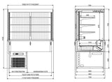 Elevate Your Display with the Combisteel Roll-Up 5/1 Cubic Refrigerated Drop-In Wall Model - 7495.0175