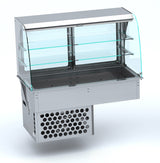 Curved Drop-In Refrigerated Display by Combisteel - 3 Tier Roll-Up Design - Model 7495.0210