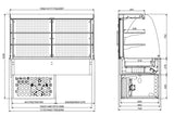 Curved Drop-In Refrigerated Display by Combisteel - Roller Shelf 4/1 Model - 7495.0215