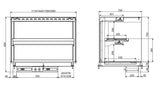 Crisp White Combisteel Drop-In Cubic Heated Ceramic Display Wall - Model 5/1 - Perfect for Showcasing Your Delicacies