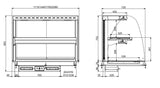 Sleek & Stylish Black Curved Ceramic Heated Display by Combisteel - Model 5/1 - Perfect for Showcasing Your Culinary Creations!