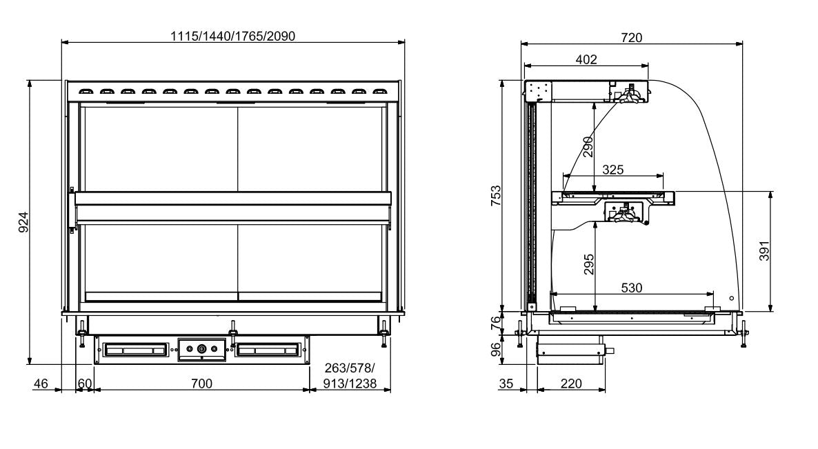 Sleek White Curved Ceramic Heated Display Case by Combisteel - Model 4/1 - 7495.0410