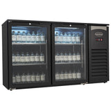 Combisteel Backbar Cooler 2 Glass Doors Black