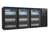 Combisteel Backbar Cooler 3 Glass Doors Black