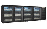 Combisteel Backbar Cooler 4 Glass Doors Black