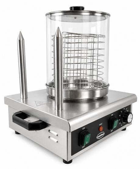 Commercial Catering Equipment - Deliciously Convenient Electric Hot Dog Warmer with Dual Bun Heating Sticks - Model 7518.0125