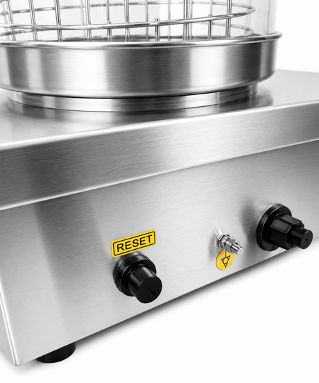 Commercial Catering Equipment - Deliciously Convenient Electric Hot Dog Warmer with Dual Bun Heating Sticks - Model 7518.0125