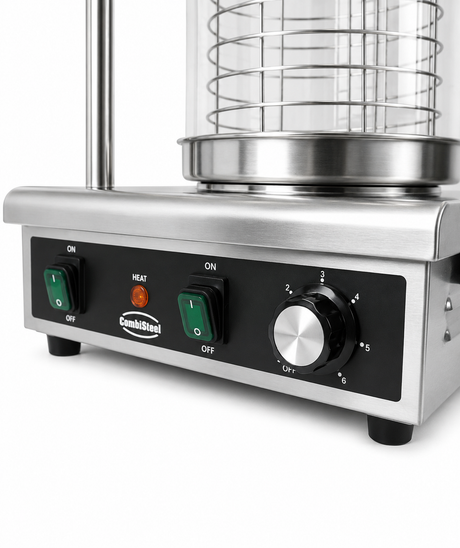 Commercial Catering Equipment - Deliciously Convenient Electric Hot Dog Warmer with Dual Bun Heating Sticks - Model 7518.0125