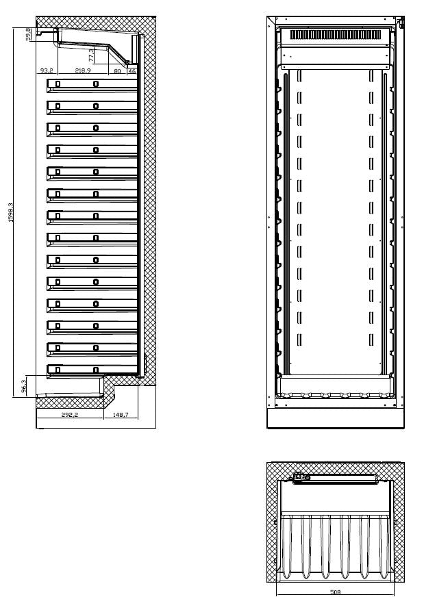 Premium 325L Single Zone Wine Cooler by Combisteel - Model 7525.0040