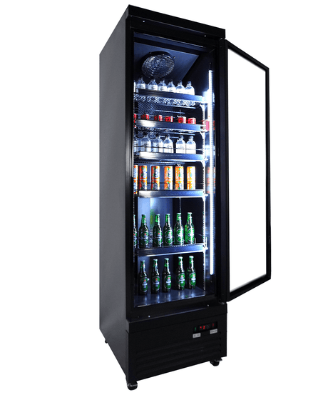 Commercial Catering Equipment - Refrigerator 1 Glass Door Black Ceb 500 R Bl
