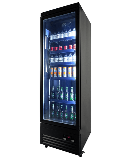 Commercial Catering Equipment - Refrigerator 1 Glass Door Black Ceb 500 R Bl