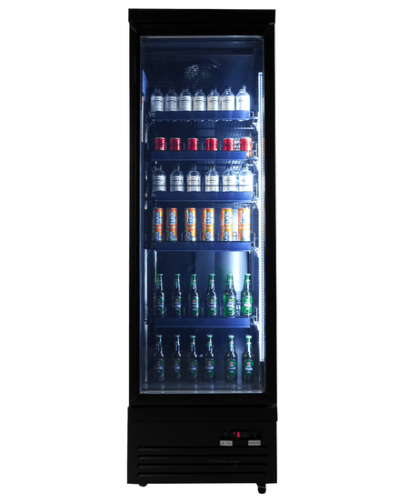 Commercial Catering Equipment - Refrigerator 1 Glass Door Black Ceb 500 R Bl