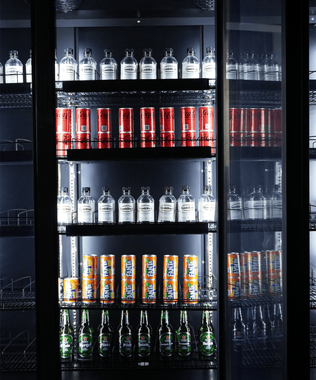 Commercial Catering Equipment - Refrigerator 3 Glass Doors Black Ceb 1600 R Bl