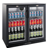 Sleek Black Backbar Cooler with Dual Doors by Combisteel - Model 7527.0010