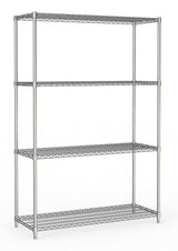 Premium 4-Tier Chrome Wire Shelving Rack Kit – 1200mm Wide by Combisteel