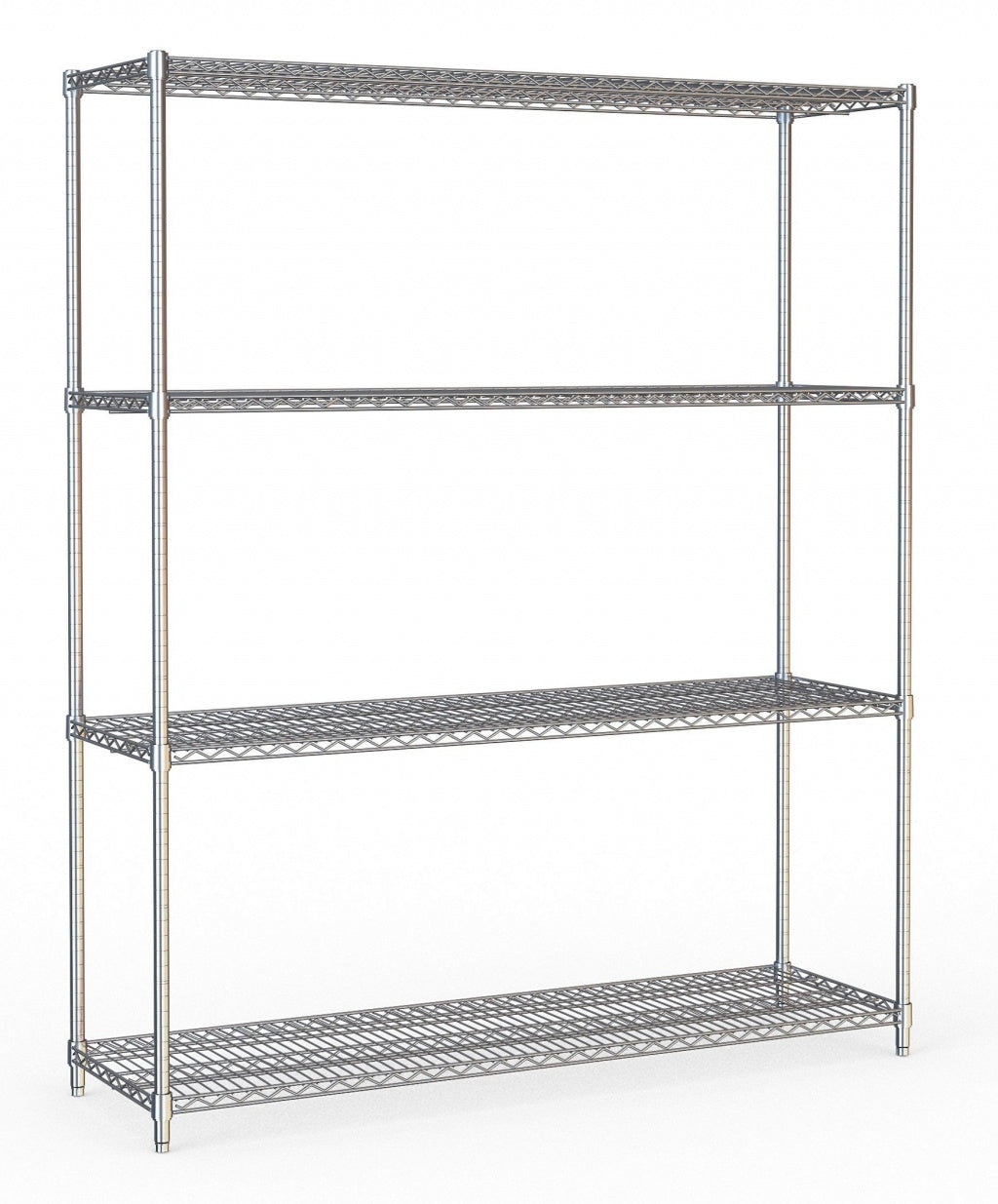 Premium 4-Tier Chrome Wire Shelving Rack Kit - 1500mm Wide by Combisteel