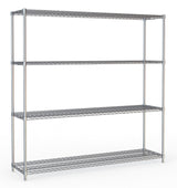 Sturdy 4-Tier Combisteel Shelving Unit - 1800mm, Flat Pack for Easy Assembly - Model 7530.0020