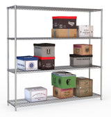 Sturdy 4-Tier Combisteel Shelving Unit - 1800mm, Flat Pack for Easy Assembly - Model 7530.0020