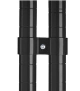 Premium Set of 2 Black Pole Clamps by Combisteel - Models TBV 7530.0025, 0030, 0035, 0040, and 7530.9005