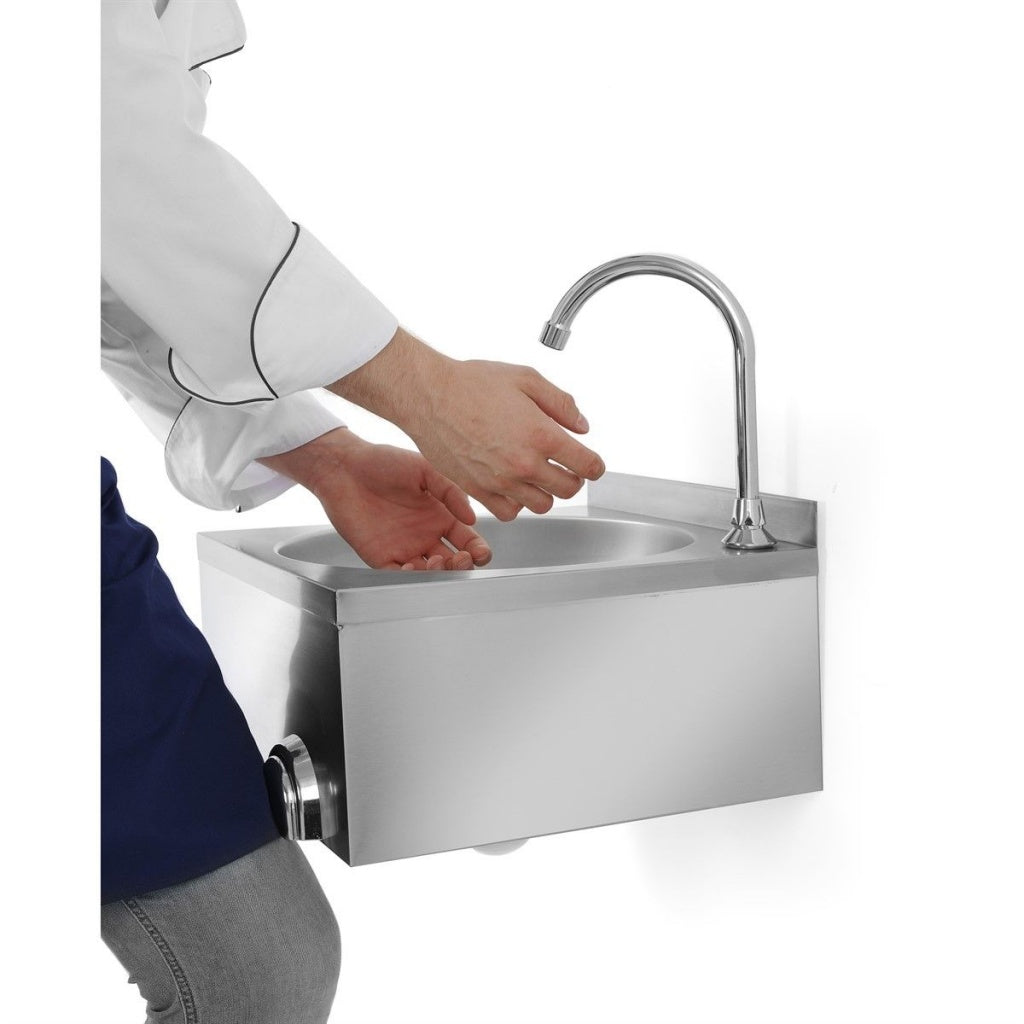 Ergonomic Combisteel Knee-Operated Hand Wash Sink with Mixer Tap - Model 7531.0010