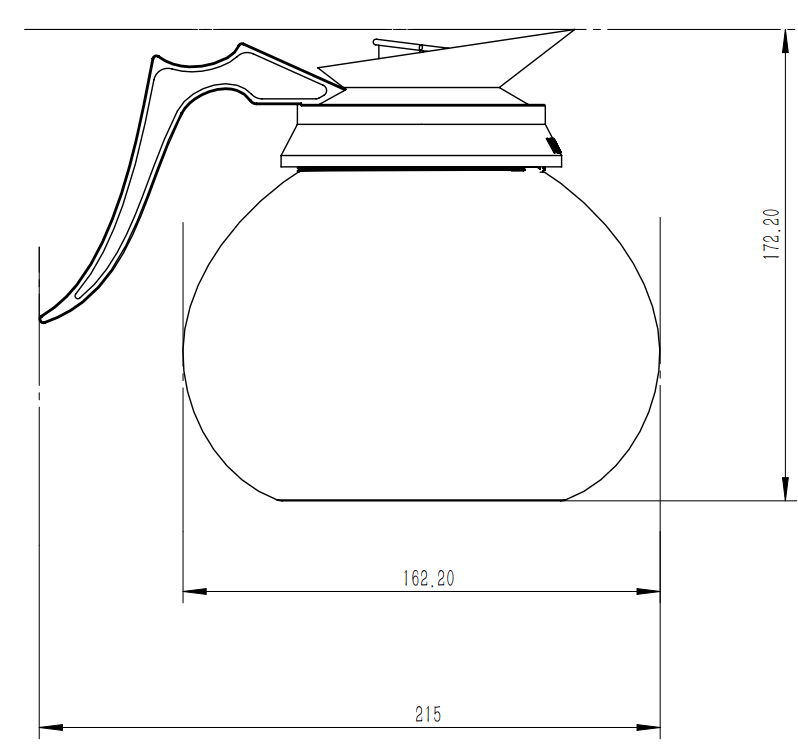 Combisteel Glass Coffee Jug 1.8 L