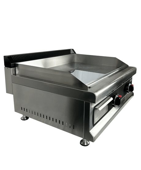 Commercial Catering Equipment - Upgrade Your Cooking Experience with the 800mm Chrome Plated Propane Gas Countertop Griddle - 2 Burners for Perfect Frying