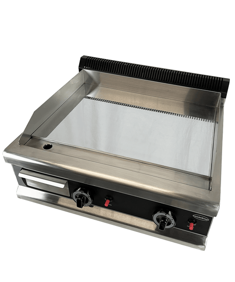 Commercial Catering Equipment - Transform Your Cooking with the 2-Burner Chrome Plated Propane Gas Griddle - 650mm Wide LPG Countertop Fryer