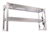 Combisteel Overshelf Halogen Heated 2 Levels 1200 Flat Packed