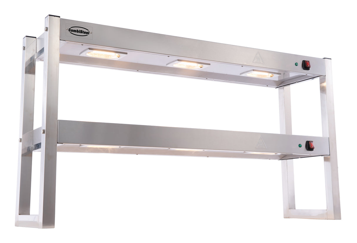 Combisteel Overshelf Halogen Heated 2 Levels 1200 Flat Packed