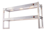 Combisteel Overshelf Halogen Heated 2 Levels 1200 Flat Packed