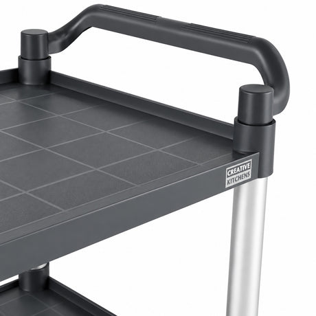 Combisteel Serving Trolley Flat Packed 3 Shelves Open