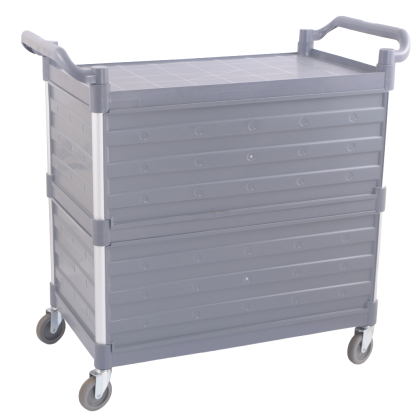 Combisteel Serving Trolley Flat Packed 3 Shelves Open Incl. Side Panels