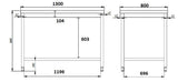 Combisteel 800 Worktable Open Frame 1300