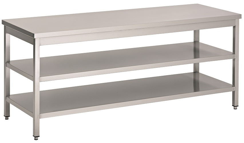 Combisteel 700 Worktable 2 Shelves 1100