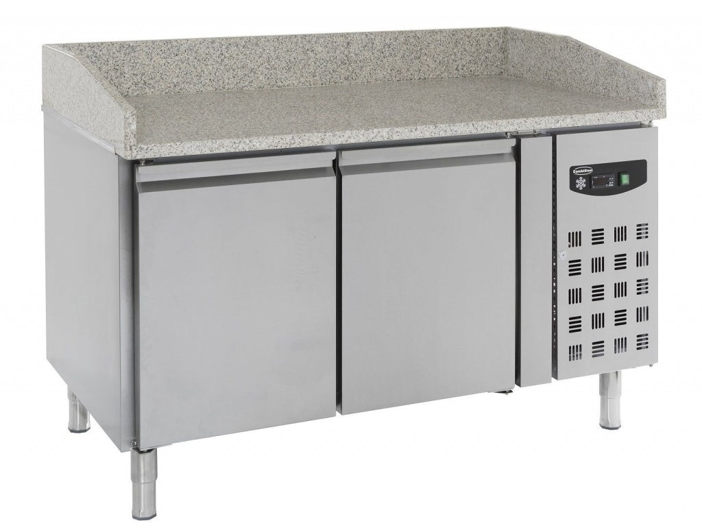 Ecofrost 2-Door Pizza Prep Counter with Elegant Granite Top by Combisteel - Model 7950.0040