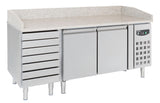 Premium 2-Door Pizza Counter with 7 Dough Drawers – Combisteel 7950.0042