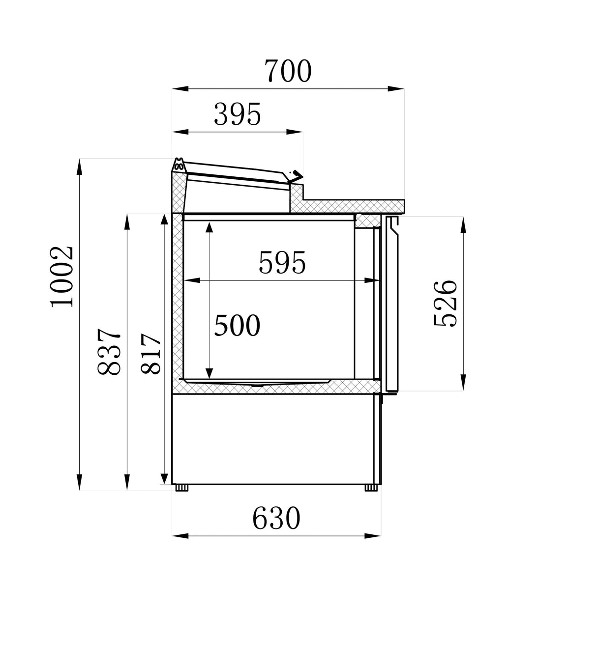 Stylish 3-Door Combisteel Saladette - Model 7950.0100