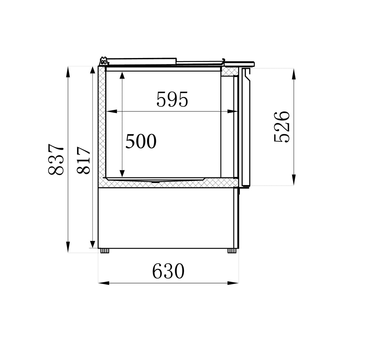 Premium 2-Door Refrigerated Saladette by Combisteel - Model 7950.0105