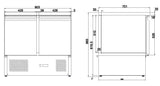 Premium 2-Door Refrigerated Counter by Combisteel - Model 7950.0106