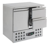 Stylish Combisteel Refrigerated Counter with Single Door and Dual Drawers - Model 7950.0108