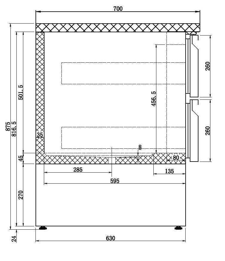 Elegant Combisteel Refrigerated Counter with 6 Spacious Drawers - Model 7950.0113