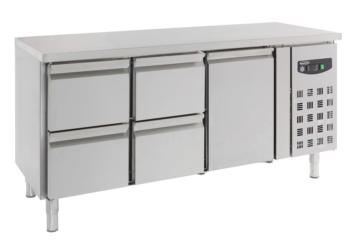 Combisteel 700 Series Refrigerated Counter with 1 Door and 4 Convenient Drawers - Model 7950.0215