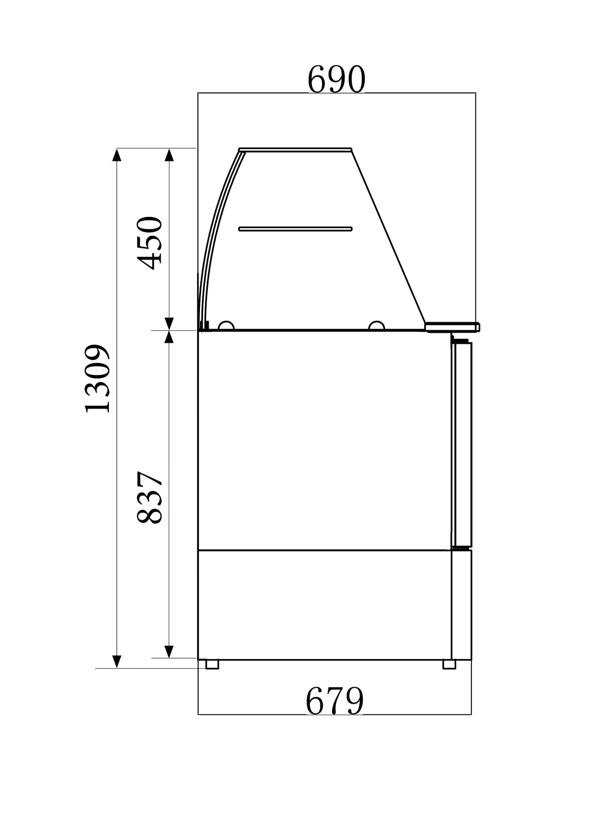 Enhanced Combisteel Refrigerated Saladette with Elegant Glass Cover and Dual Access Doors - Model 7950.0400