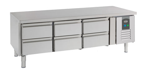 Refrigerated Counter 650 Height 6 Drawers
