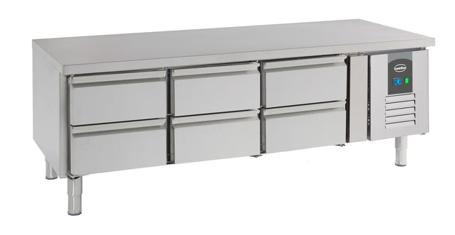 Refrigerated Counter 650 Height 6 Drawers