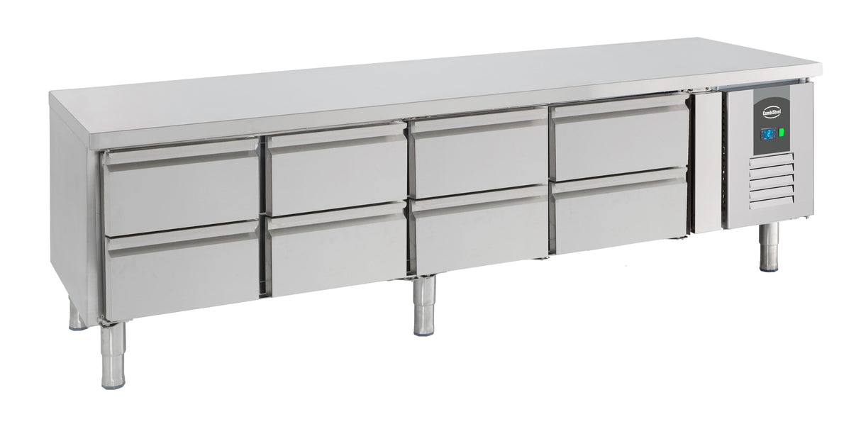Commercial Refrigerated Counter - Refrigerated Counter 650 Height 8 Drawers