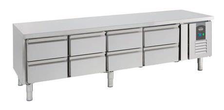 Refrigerated Counter 650 Height 8 Drawers