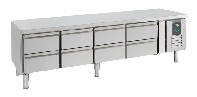 Refrigerated Counter 650 Height 8 Drawers