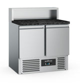 Combisteel Pizza Counter 2 Doors 5x1/6 Gn Container Black Granite Worktop