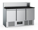 Combisteel Pizza Counter 3 Doors 8x1/6 Gn Container Black Granit Worktop